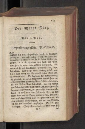 Der Monat März.