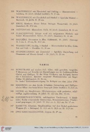 Varia (Nr. 343-357)
