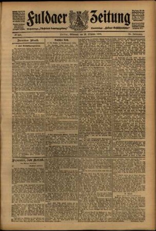 Zweite Ausgabe vom Mittwoch, den 28. Oktober 1908.