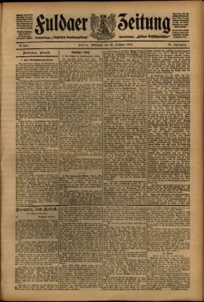 Zweite Ausgabe vom Mittwoch, den 28. Oktober 1908.