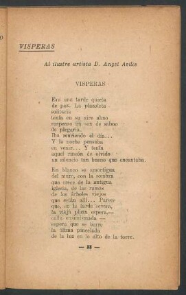 Vísperas : Al ilustre artista D. Ángel Avilés