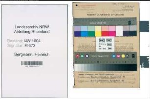 Entnazifizierung Heinrich Bergmann , geb. 31.03.1912 (Matrose)
