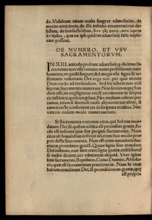 De Numero, Et Usu Sacramentorum.