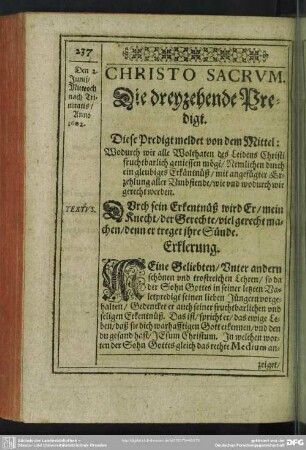 Die dreyzehende Predigt