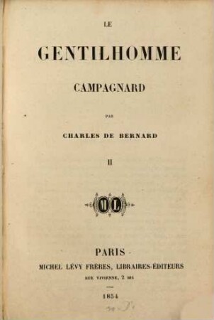 Oeuvres complètes de Charles de Bernard, [9,2]. Le gentilhomme Campagnard ; 2