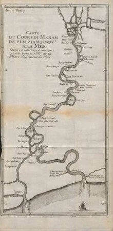 Carte du cours du Menam de puis Siam Jusqv' a la Mer