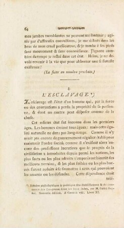 4. L'Esclavage.