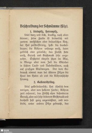 Beschreibung der Schwämme (Pilze)