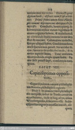 Caput VIII. Capiti septimo oppositum