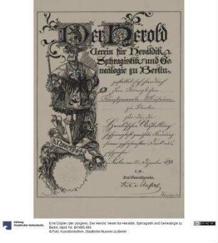 Der Herold. Verein für Heraldik, Sphragistik und Genealogie zu Berlin
