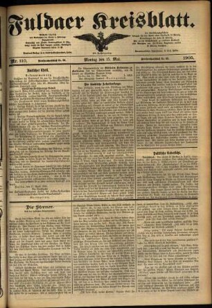 Ausgabe vom Montag, den 15. Mai 1905.