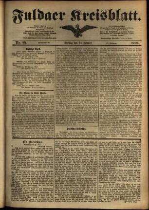 Ausgabe vom Freitag, den 31. Januar 1908.