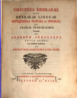Origines hebraeae