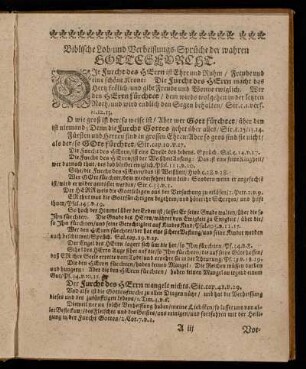 Biblische Lob- und Verheissungs-Sprüche der wahren Gottesfurcht