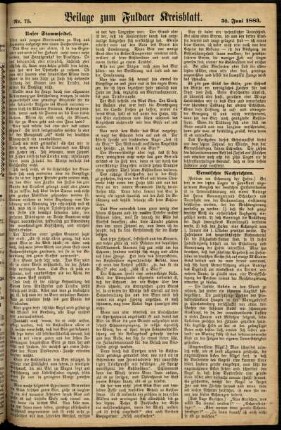 Zweite Ausgabe vom Samstag, den 30. Juni 1883.