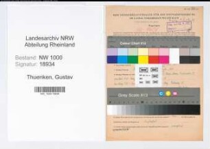 Entnazifizierung Gustav Thuenken, geb. 20.05.1898 (Wachmann)