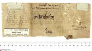 Der Ritter Heinrich von Haun (Hune) kauft von Heinrich [von Hohenberg], Abt von Fulda, mit Zustimmung des Dekans Dietrich und des Konvents von Ful...