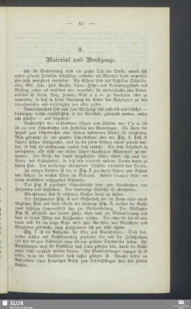 II. Material und Werkzeuge