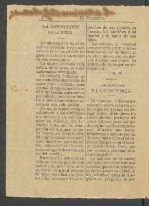 Los sentidos y la conciencia.