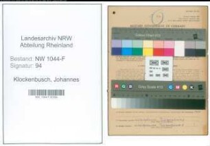 Entnazifizierung Johannes Klockenbusch , geb. 13.02.1890 (Finanzbeamter)