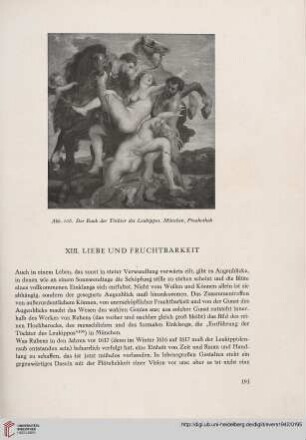XIII. Liebe und Fruchtbarkeit