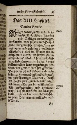 Das XIII. Capittel. Von der Breune.