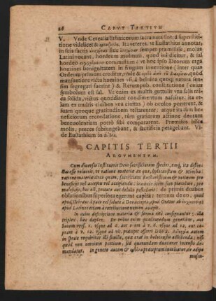 Capitis Tertii Argumentum.