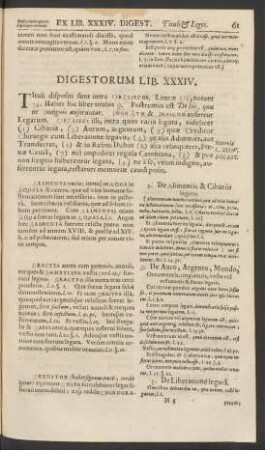 Digestorum Lib. XXXIV.