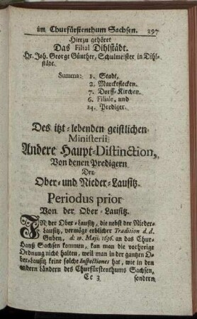 Periodus prior Von der Ober-Lausitz.