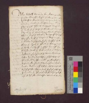 Kaiser Rudolf II. bestätigt der Stadt Waldshut ihre Privilegien.