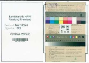 Entnazifizierung Wilhelm Vermaas , geb. 13.08.1900 (Telegr.Arbeiter)