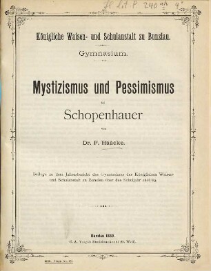 Jahresbericht : über das Schuljahr Ostern ... bis Ostern .... 1888/89 = Mikrofiche-Ausg.