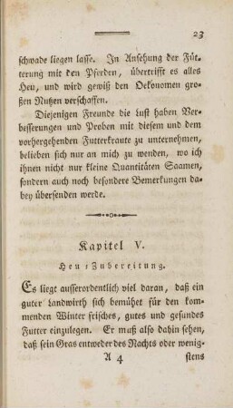 Kapitel V. Heu-Zubereitung