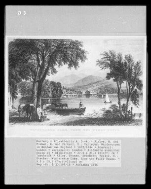 Wanderungen im Norden von England, Band 1 — Bildseite gegenüber Seite 14 — Windermere Lake, from the Ferry House.
