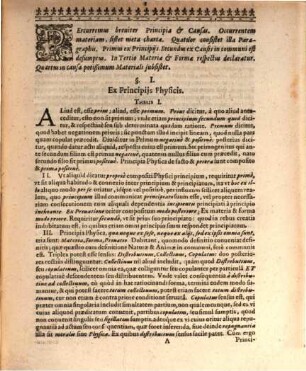 Theses Philosophicae De Principiis Et Cavsis Corporis Natvralis