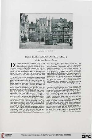 Über künstlerischen Städtebau