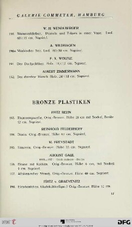 Bronze-Plastiken (Nr. 193-230)