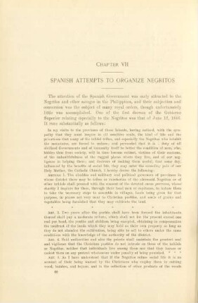 Chapter VII. Spanish attempts to organize Negritos