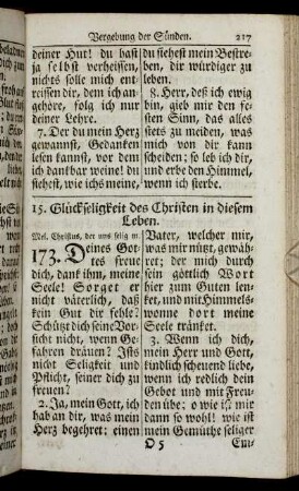 15. Glückseligkeit des Christen in diesem Leben.