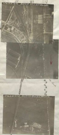 Reihenbild: Bahnhof Schwabing mit Straße nach Neufreimann (1100 m)
