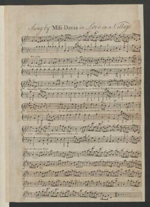 Sung by Miss Davis in Love in a village