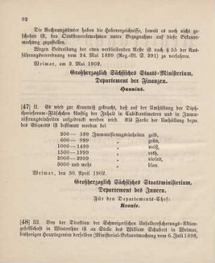 48. Ministerial-Bekanntmachung, betreffend Wechsel in der Hauptagentur der Schweizerischen Unfallversicherungs-Aktiengesellschaft in Winterthur