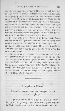 Neunzehntes Kapitel. Historische Notizen über die Prediger an der Nikolai-Kirche.