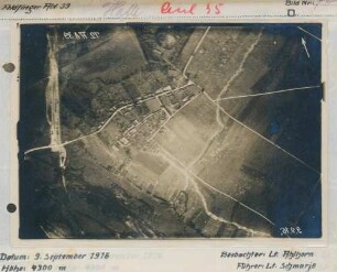 Foto des Geländes um Halle (Halles) südöstlich von Cléry-sur-Somme (Luftbild)