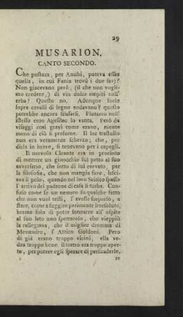 Canto Secondo