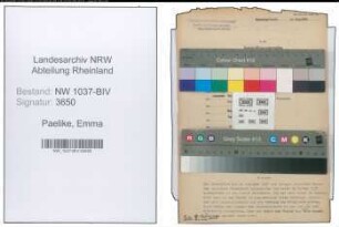 Entnazifizierung Emma Paelike , geb. 13.05.1900 ()