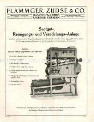 Saatgut-Reinigungs- und Veredelungs-Anlage