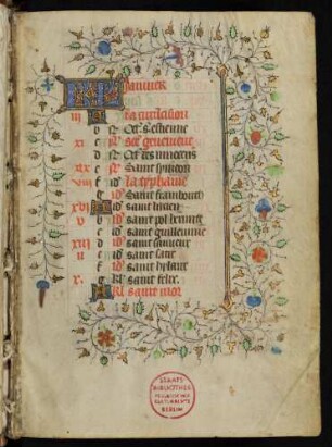 Kalendarium (Diözese Paris), frz.