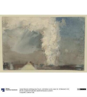 Aufsteigender Rauch, mit Notizen rechts