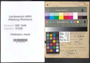 Entnazifizierung Horst Feldmann , geb. 24.04.1909 (Anwalt)